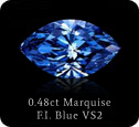 0.48ct Marquise - Fancy Intense Blue - VS2 GIA certificate.