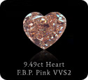 9.49ct Heart - Fancy Brownish Purplish Pink - VVS2 GIA certificate.