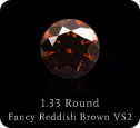 1.33ct Round - Fancy Reddish Brown - VS2 GIA certificate.