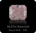36.67ct Emerald - Fancy Pink - VS2 GIA certificate. 