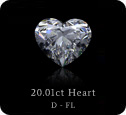 20.01ct Heart D-FL GIA certificate. 
