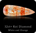 32ct+ Koi Diamond - White and Orange.