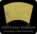 353ct Colour Diamond Collection - 300 pc. including 3 Red Diamonds.