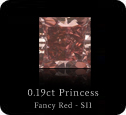 0.19ct Princess - Fancy Red - SI1 GIA certificate.