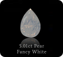 5.01ct Pear - Fancy White - GIA certificate.